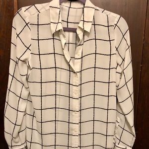 Blouse, black and white